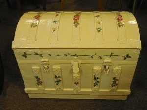 Yellow decorated hope chest